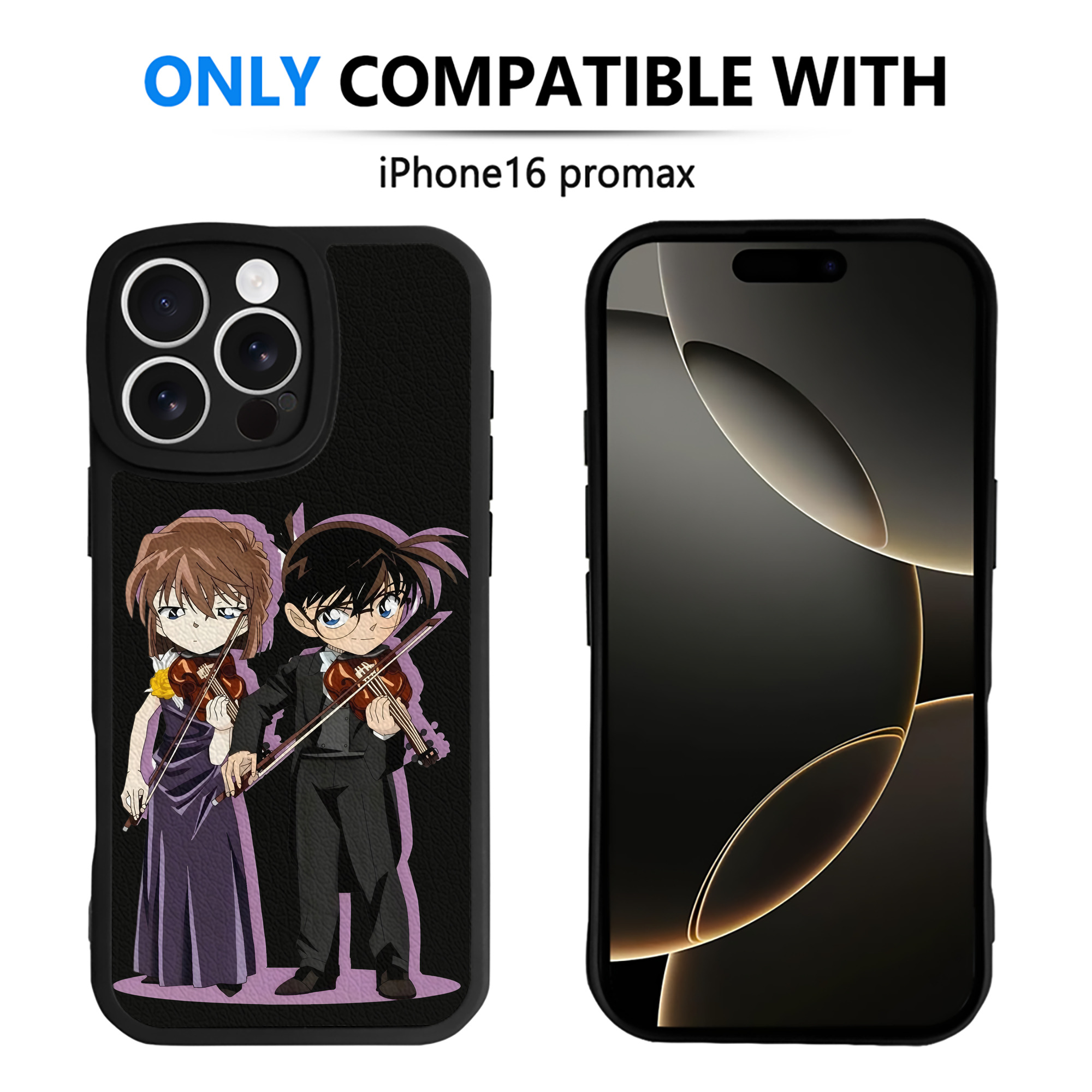 （画像用） 名探偵コナン 灰原 哀 はいばら あい Detective Conan Anita Hailey、Vi Graythorn Haibara Ai 【iPhone 16シリーズ対応】シリコンスマホケース（レザー調） 材質：シリコン